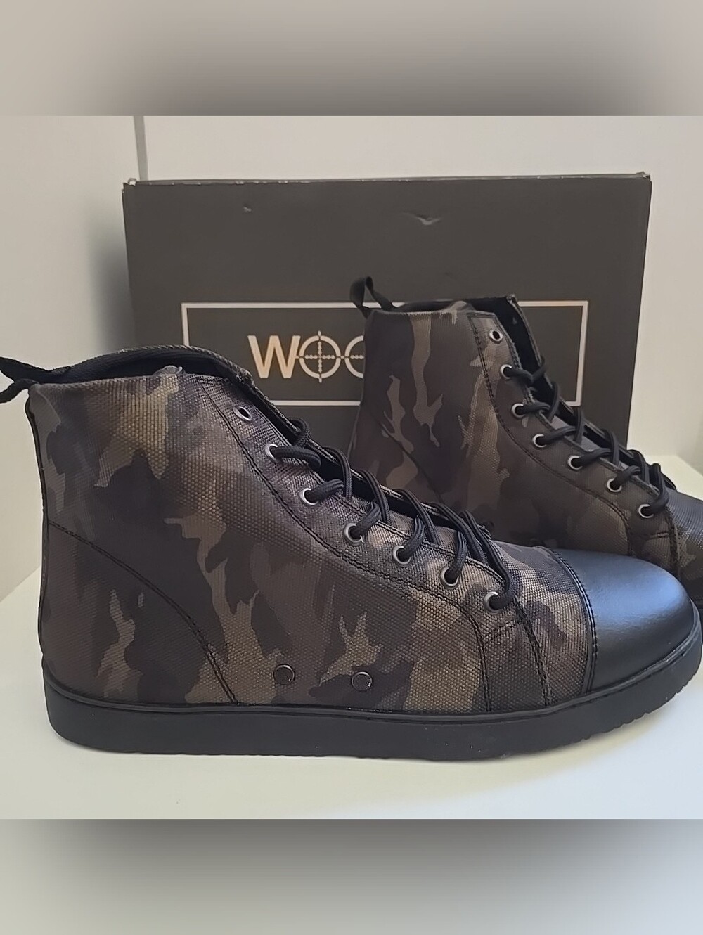 NEW Woobies Jungle Camo Boots Mod 2 Wide Size 10.5 Men’s Canvas Combat Boots
